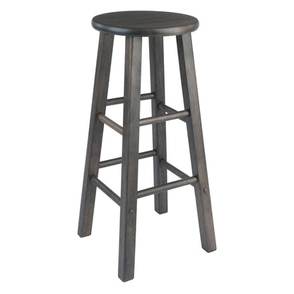 Element 2-Pc Square Leg Bar Stool Set; Oyster Gray image 4