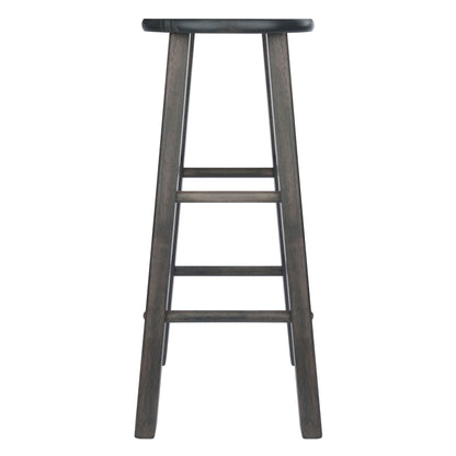 Element 2-Pc Square Leg Bar Stool Set; Oyster Gray image 6