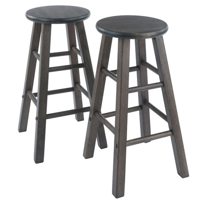 Element 2-Pc Square Leg Counter Stools; Oyster Gray image 1