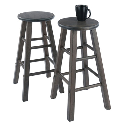 Element 2-Pc Square Leg Counter Stools; Oyster Gray image 3