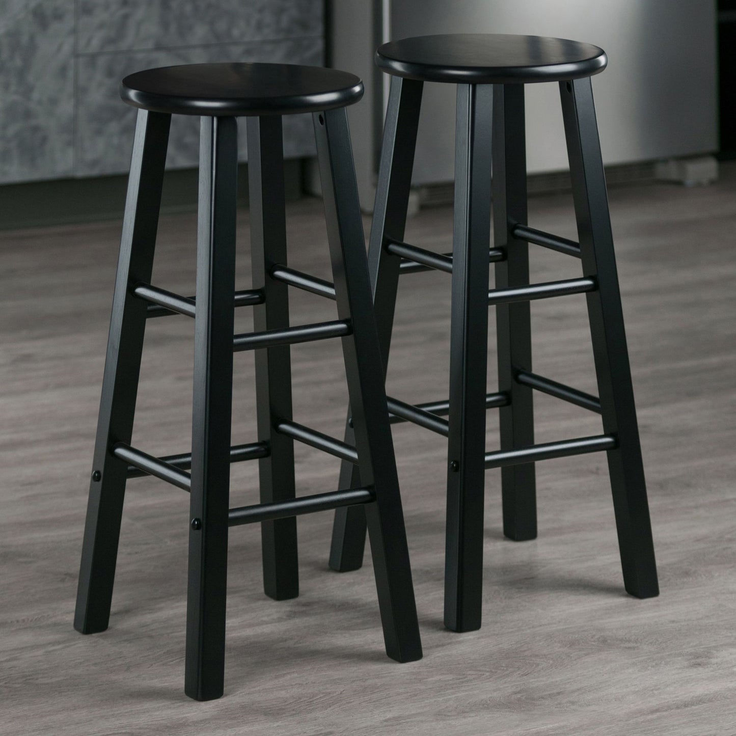 Element Bar Stools; 2-Pc Set; Black image 2