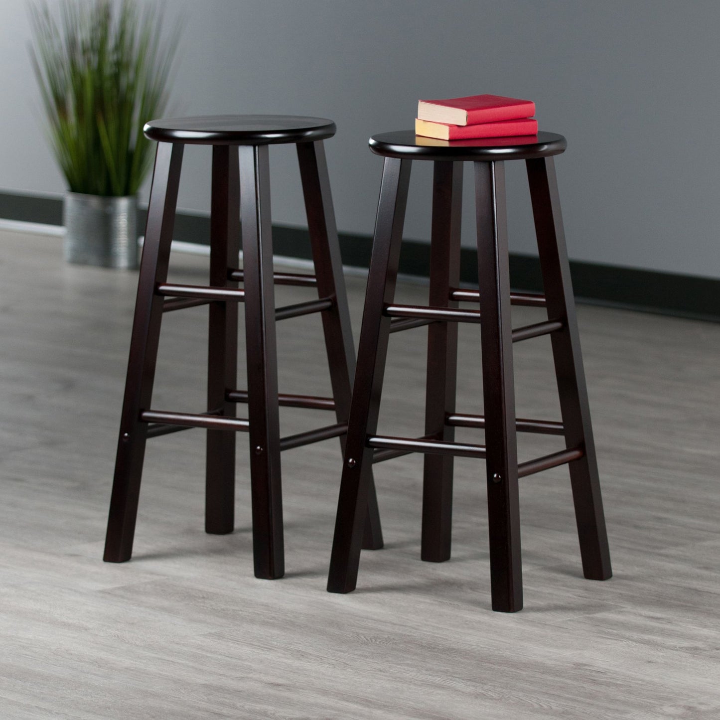 Element Bar Stools; 2-Pc Set; Espresso image 2