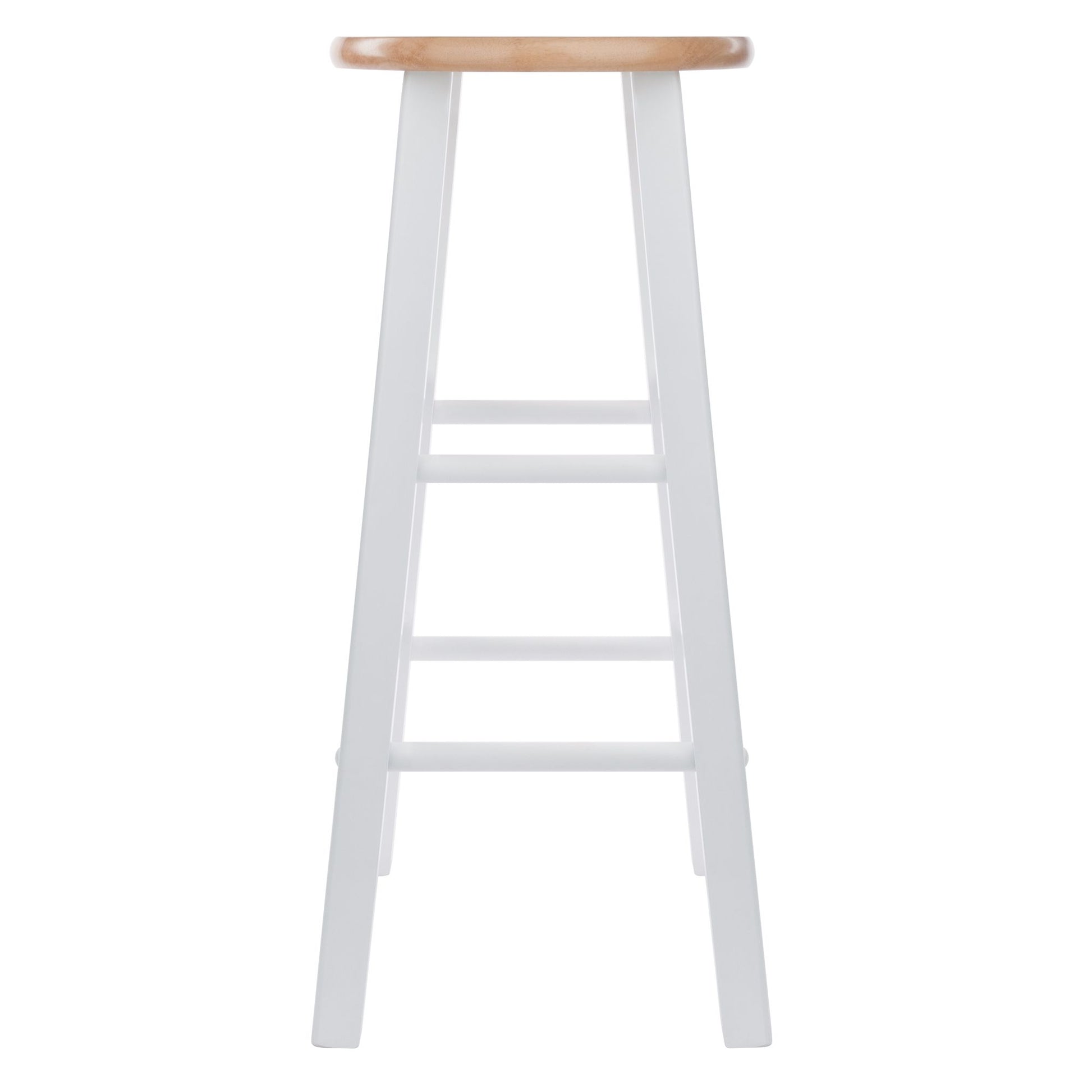 Element Bar Stools; 2-Pc Set; Natural & White image 2