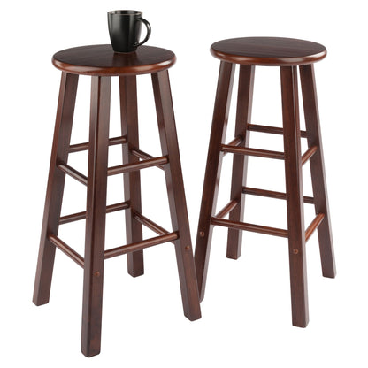 Element Bar Stools; 2-Pc Set; Walnut image 2