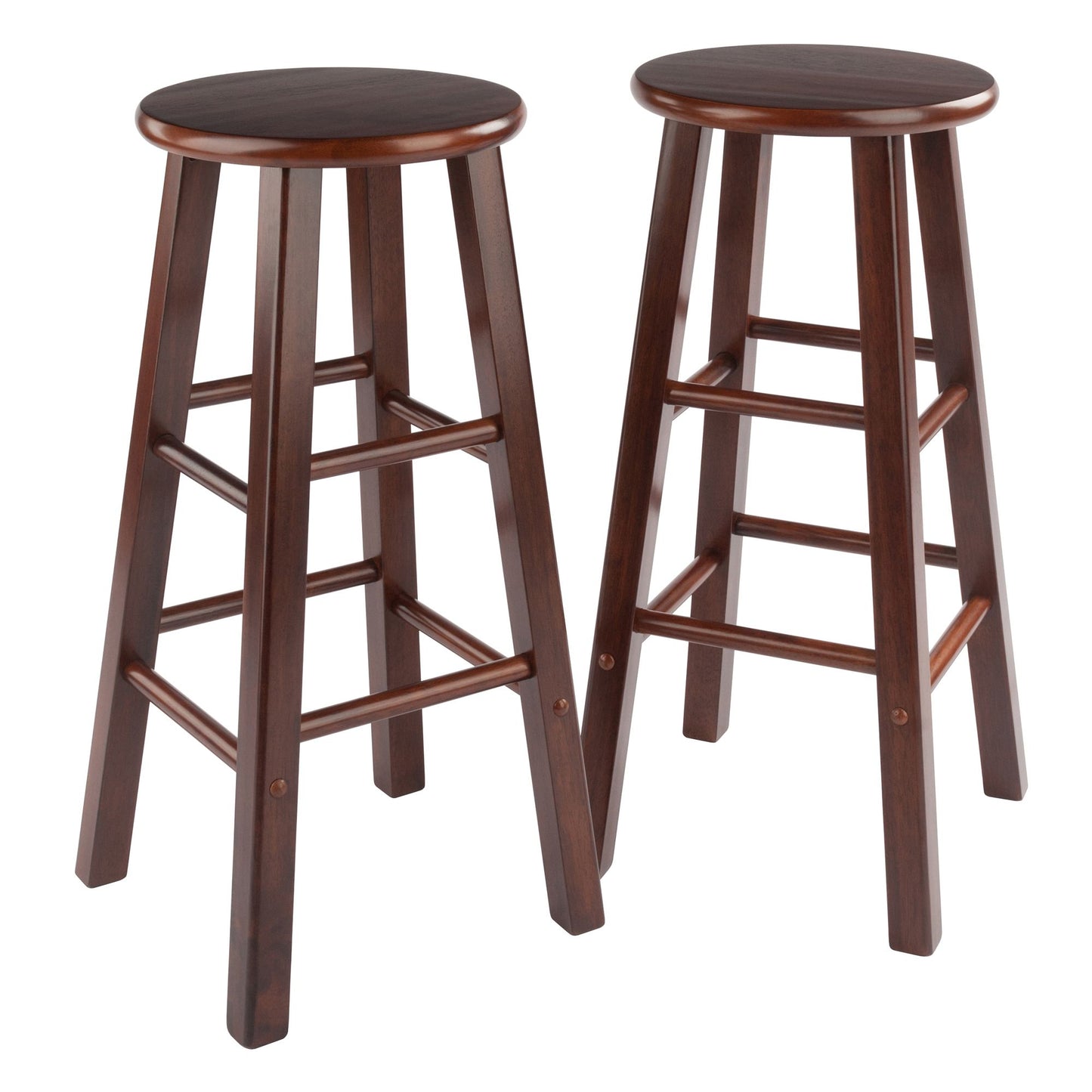 Element Bar Stools; 2-Pc Set; Walnut image 1