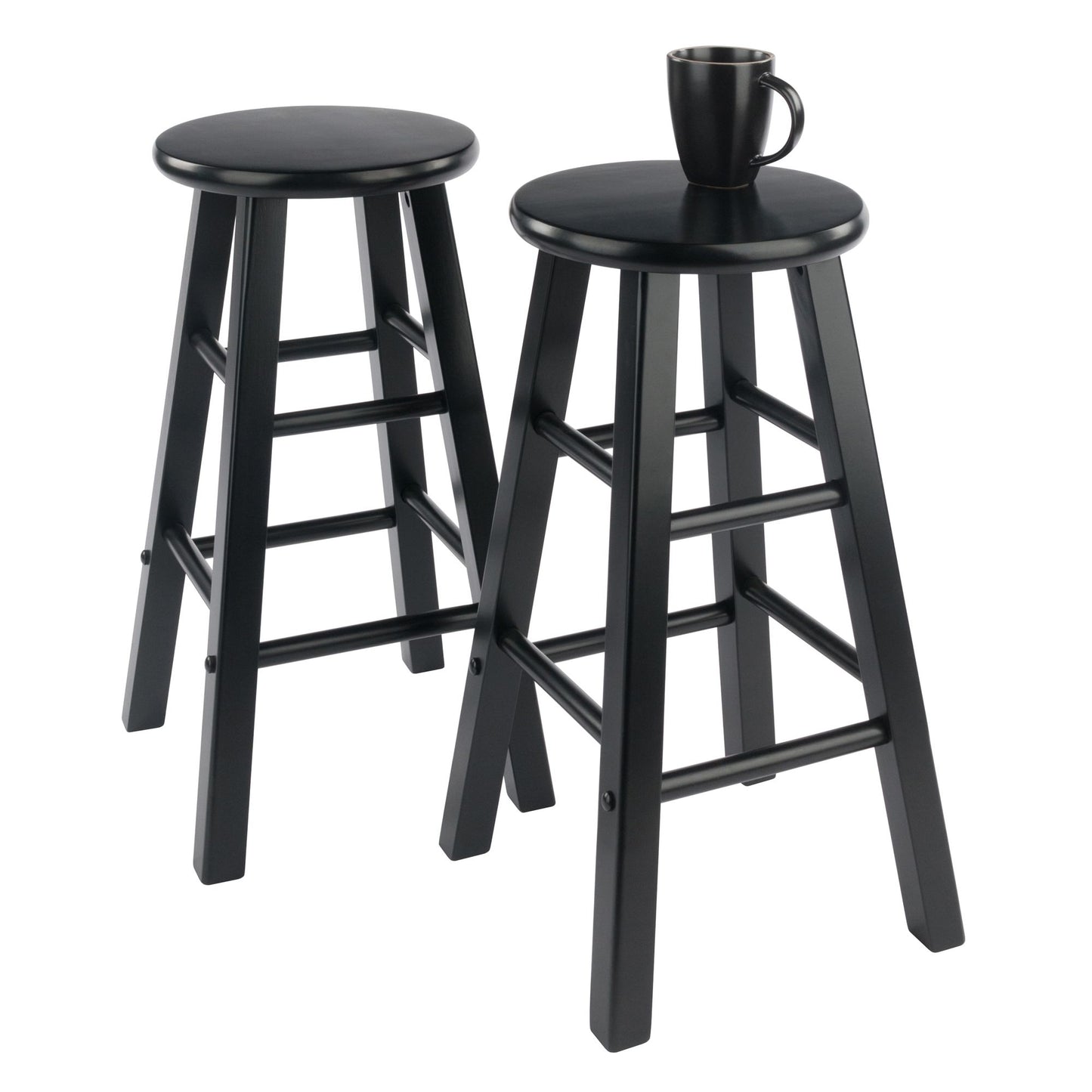 Element Counter Stools; 2-Pc Set; Black image 4