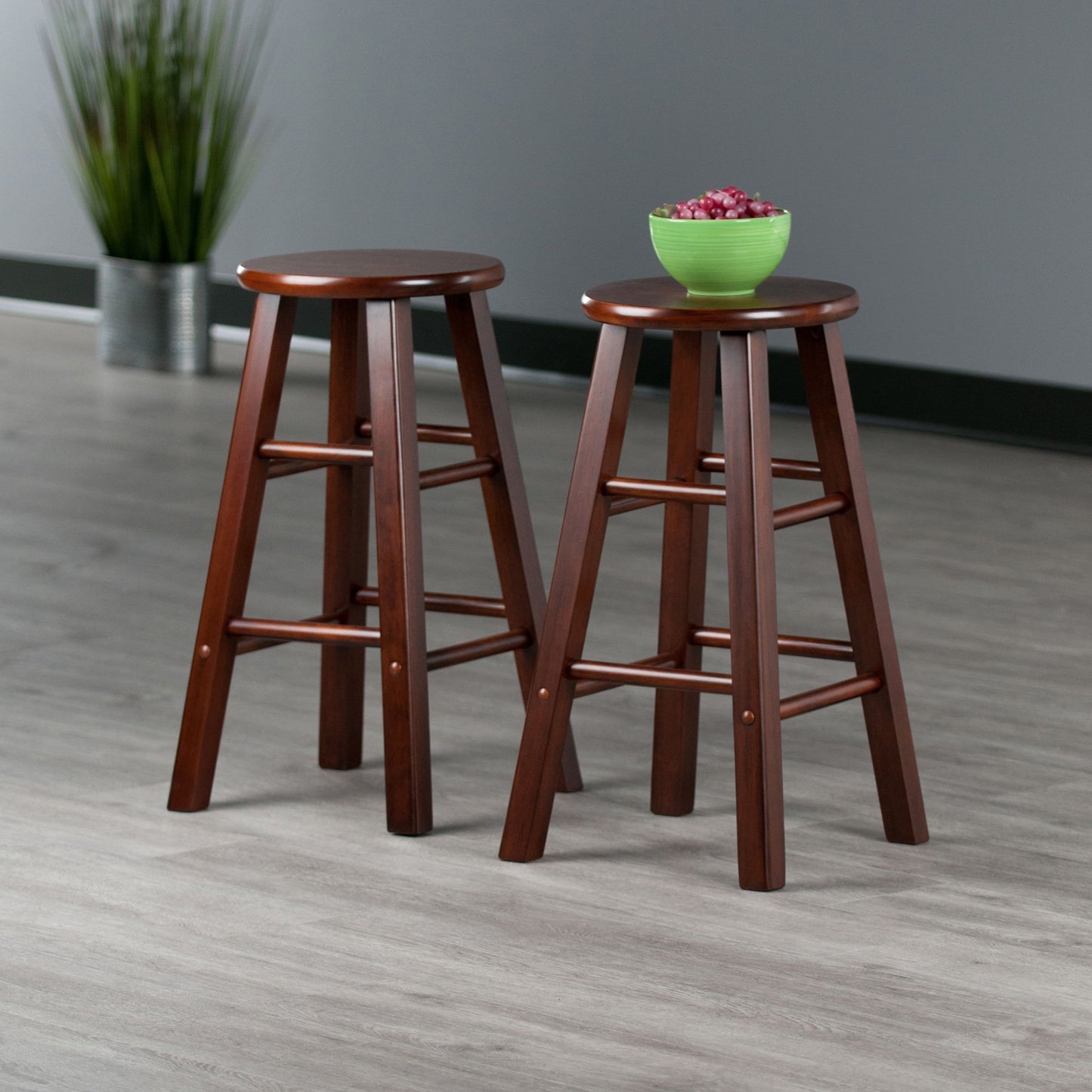 Element Counter Stools; 2-Pc Set; Walnut image 2
