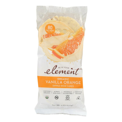 Element Organic Dipped Rice Cakes - Vanilla Orange - Case Of 6 - 3.5 Oz image 1