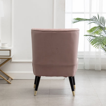 Elon Contemporary Velvet Upholstered Accent Chair, Pink image 5