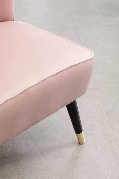 Elon Contemporary Velvet Upholstered Accent Chair, Pink image 12