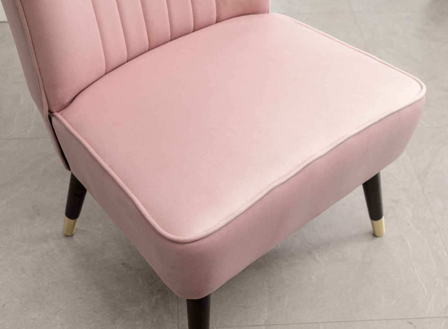 Elon Contemporary Velvet Upholstered Accent Chair, Pink image 8