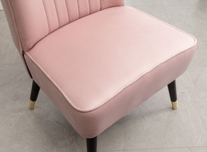 Elon Contemporary Velvet Upholstered Accent Chair, Pink image 8