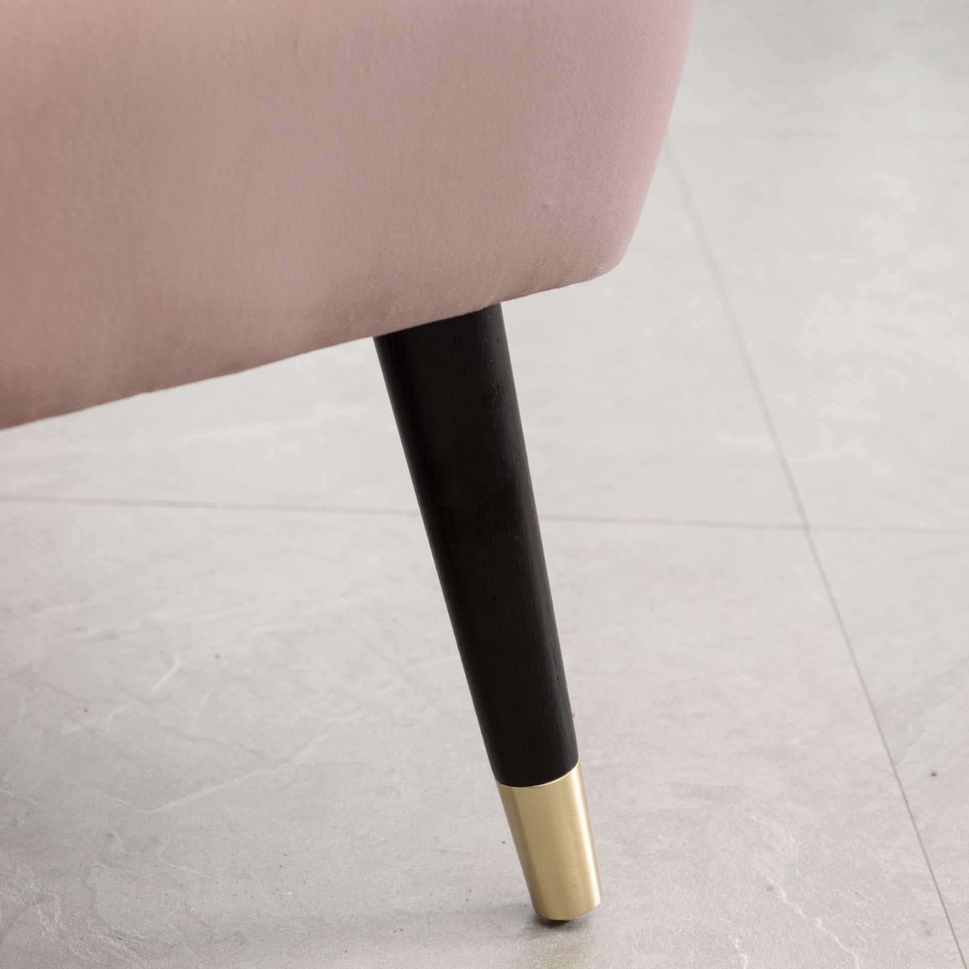 Elon Contemporary Velvet Upholstered Accent Chair, Pink image 10