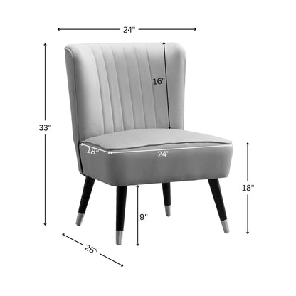 Elon Contemporary Velvet Upholstered Accent Chair, Pink image 14