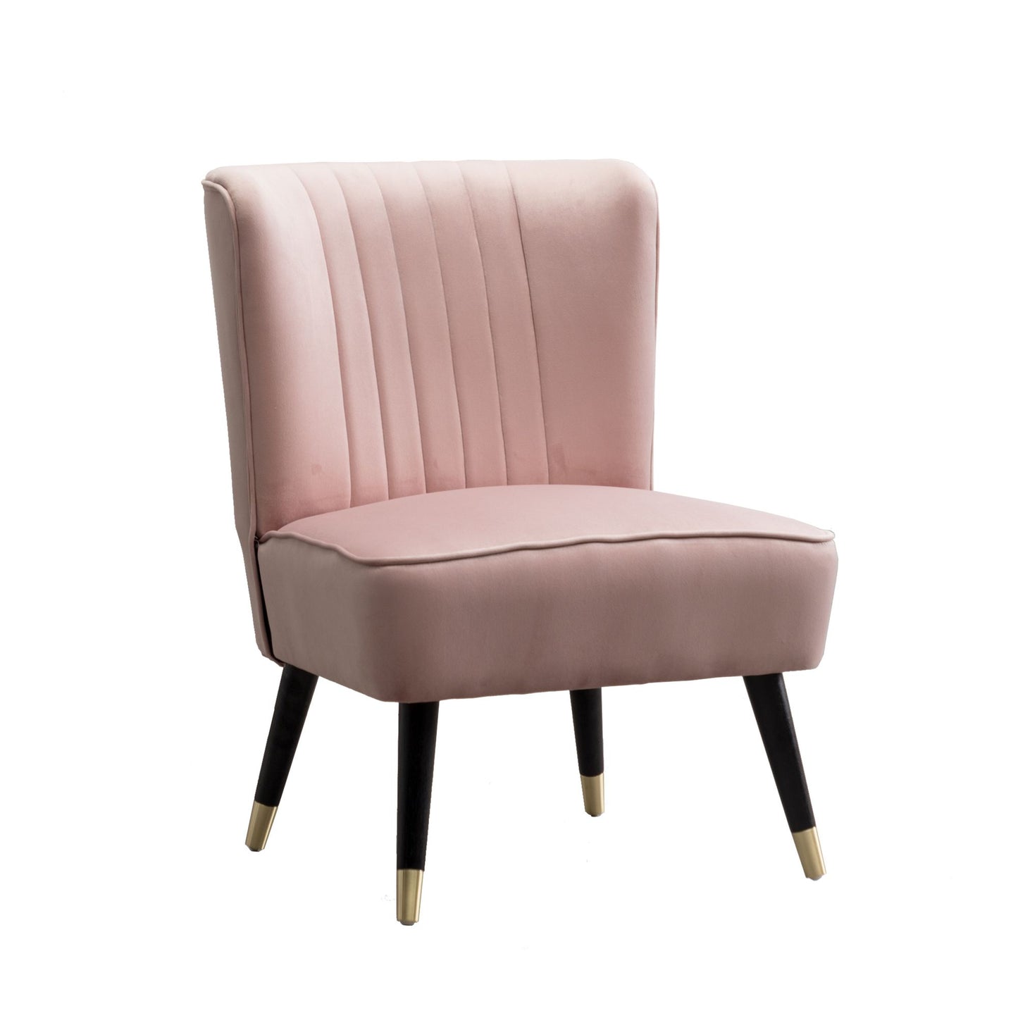 Elon Contemporary Velvet Upholstered Accent Chair, Pink image 13