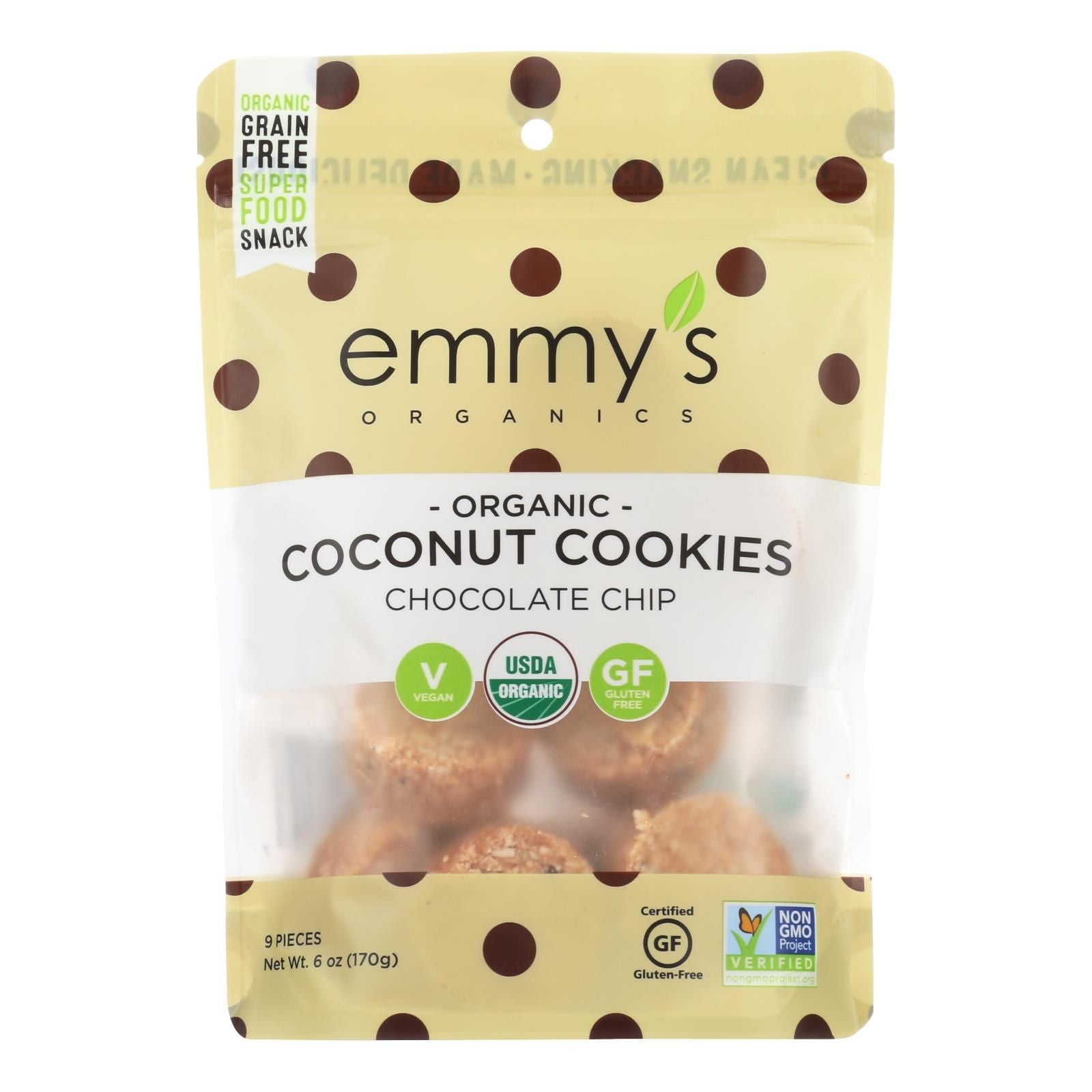 Emmy's Organics Chocolate Chip - Case Of 8 - 6 Oz. image 2