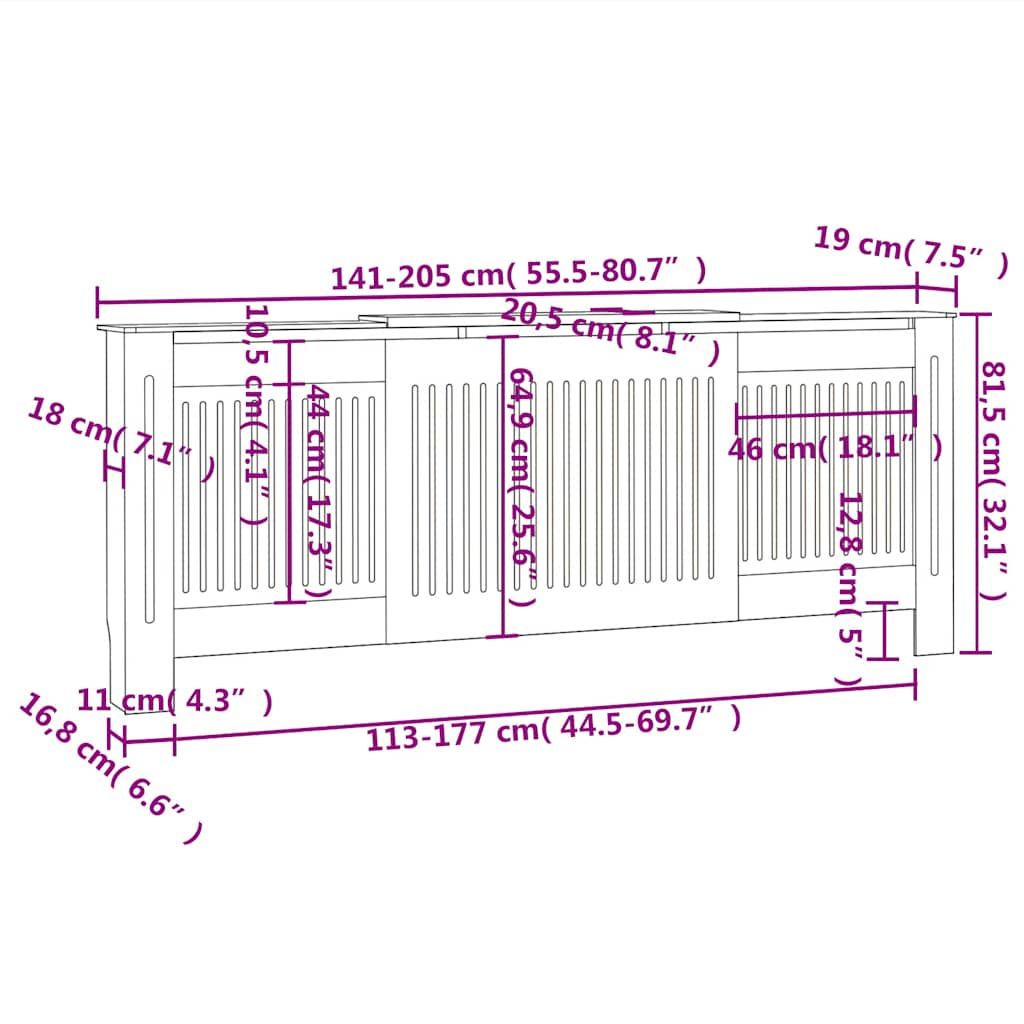 Engineered Wood Radiator Cover 80.7 image 9