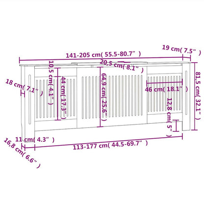 Engineered Wood Radiator Cover 80.7 image 9