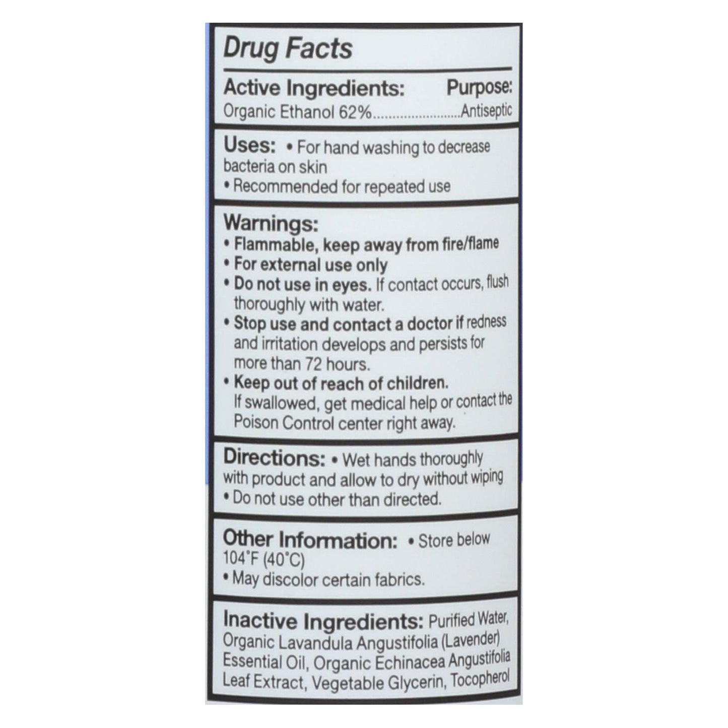 Eo Products - Hand Sanitizer Spray - Lavender - 2 Fl Oz - Case Of 6 image 1