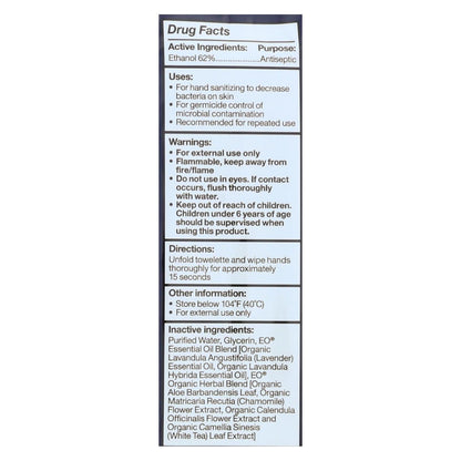 Eo Products - Hand Sanitizer Wipes Display Center - Lavender - Case Of 6 - 10 Pack image 2