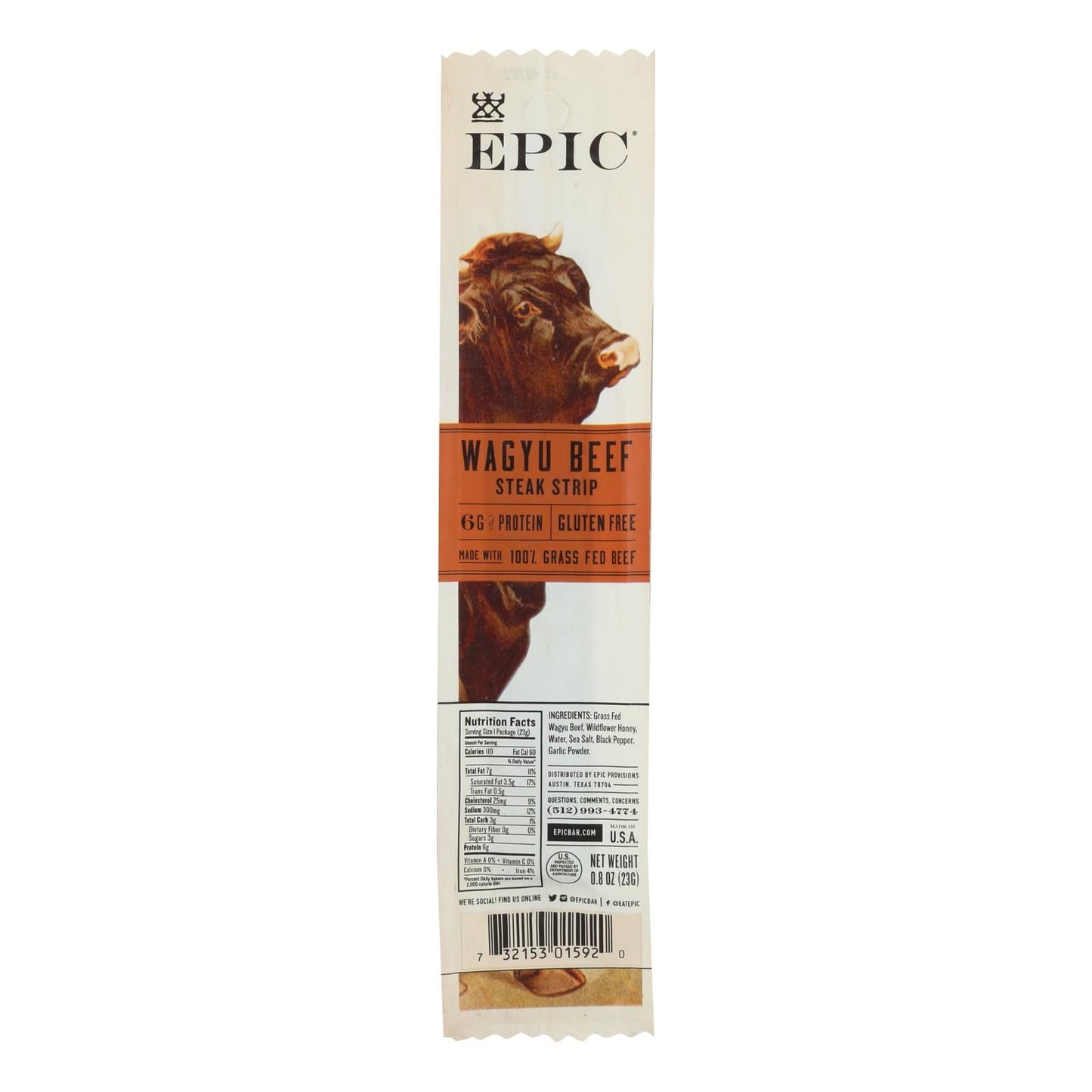 Epic - Strips - Wagyu Beef Steak - Case Of 20 - .8 Oz image 1
