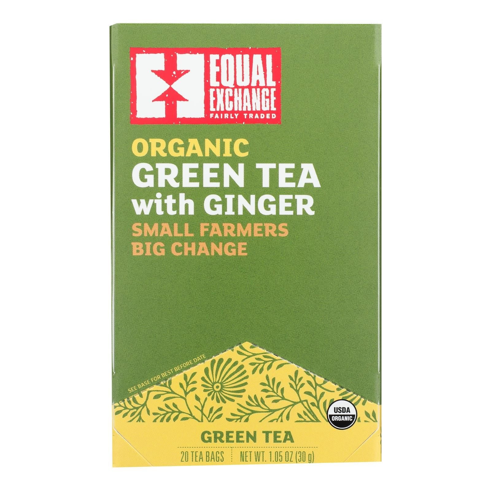 Equal Exchange - Tea Green Ginger - Case Of 6-20 Bag image 1