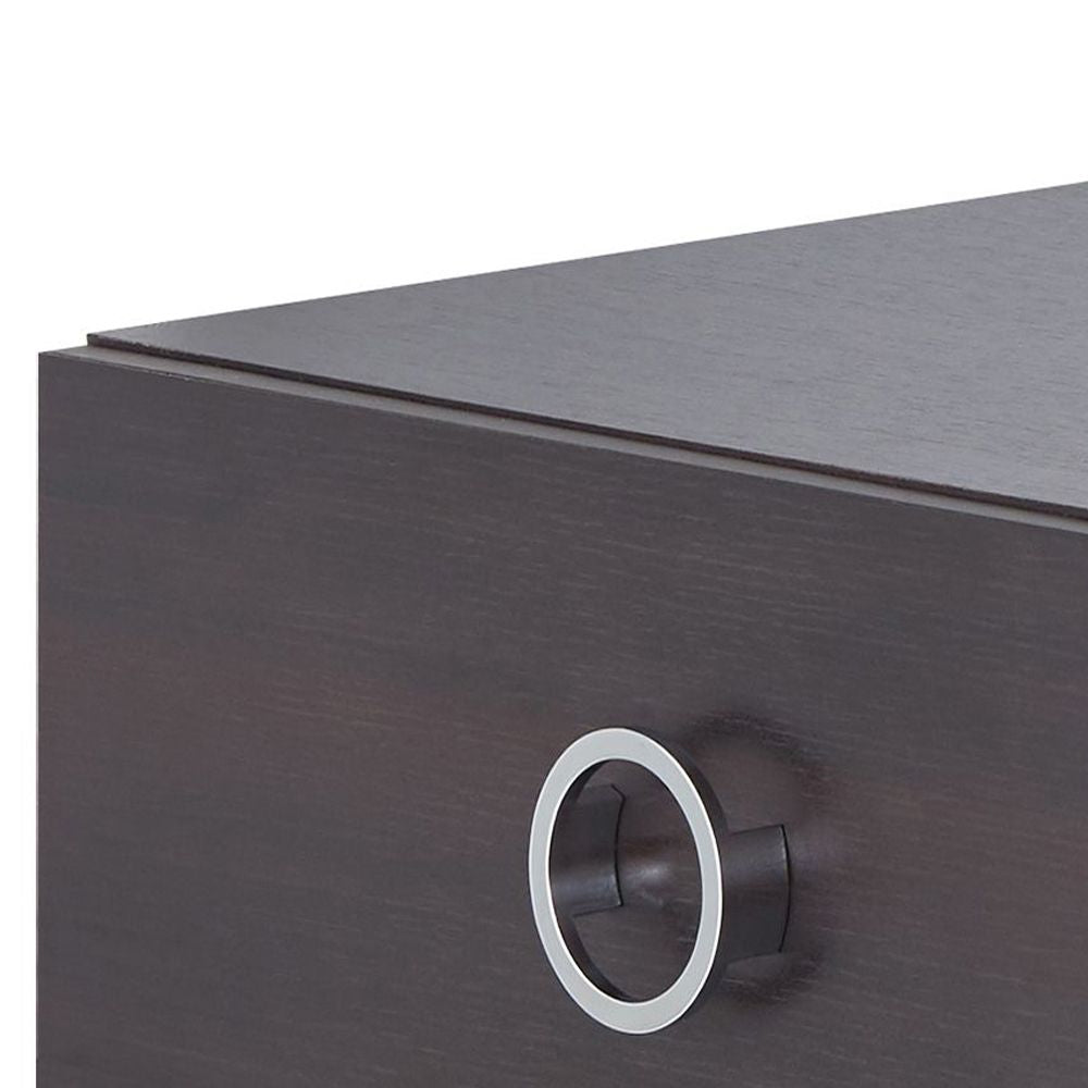 Espresso 2-Drawer Rectangular Accent Table image 4