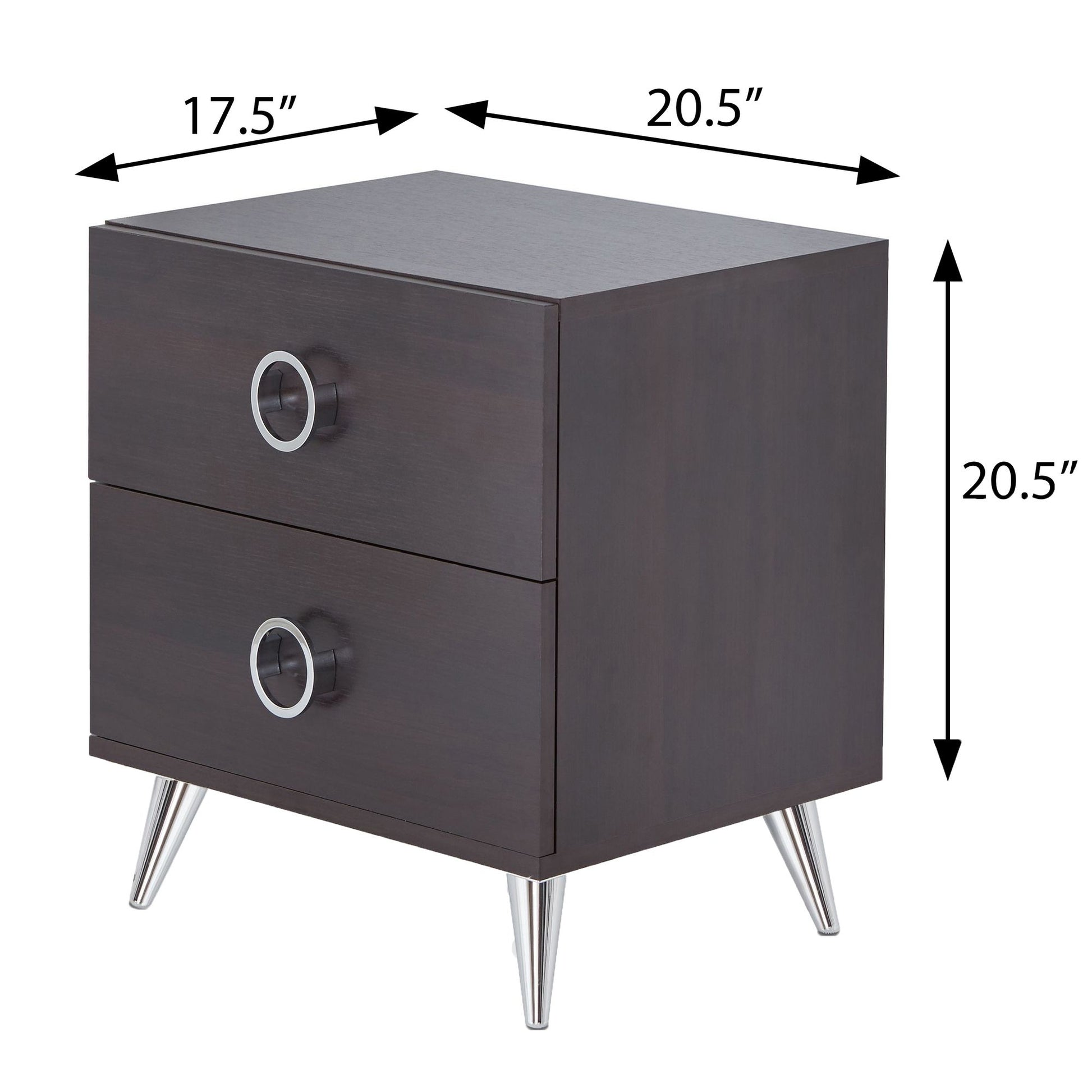 Espresso 2-Drawer Rectangular Accent Table image 6