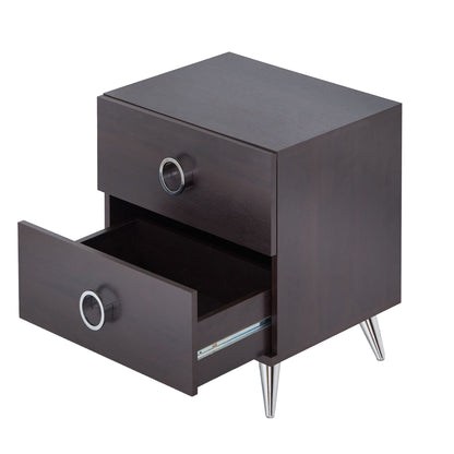 Espresso 2-Drawer Rectangular Accent Table image 3