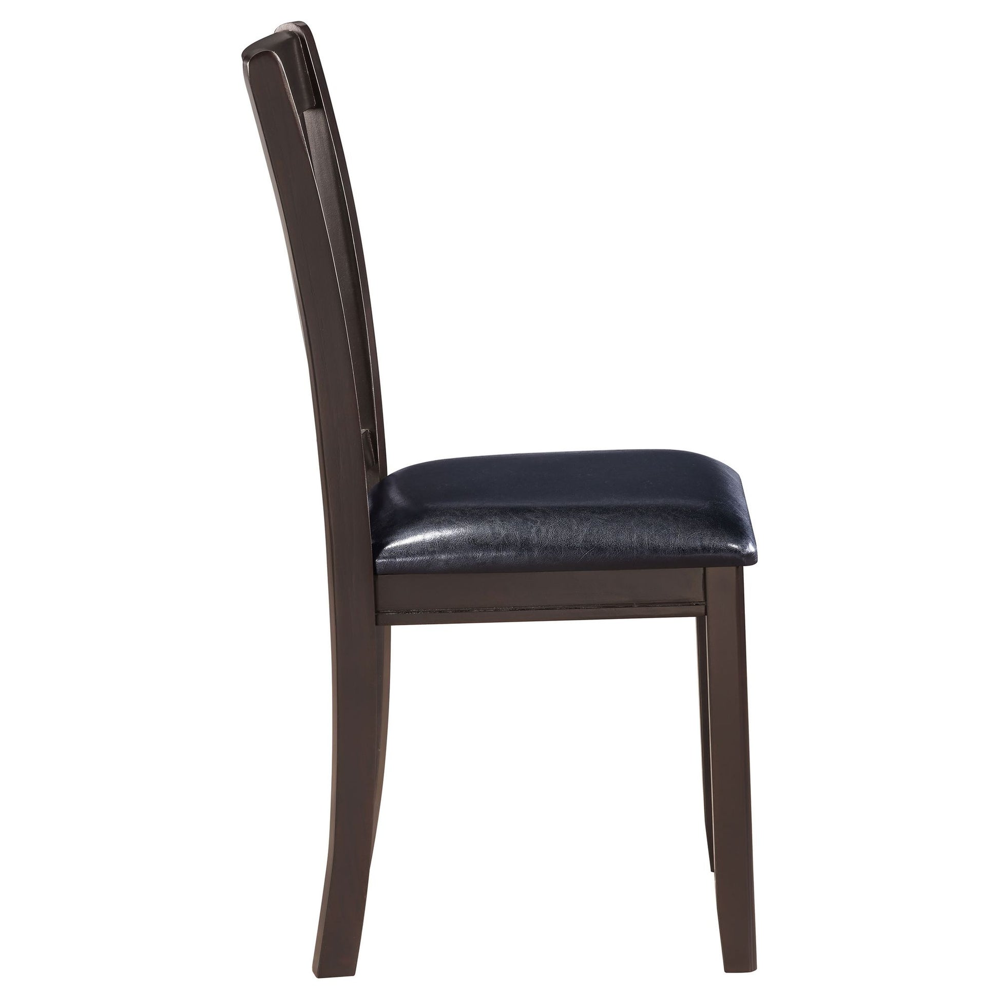 Espresso and Black Lattice Back Side Chairs (Set of 2) image 6