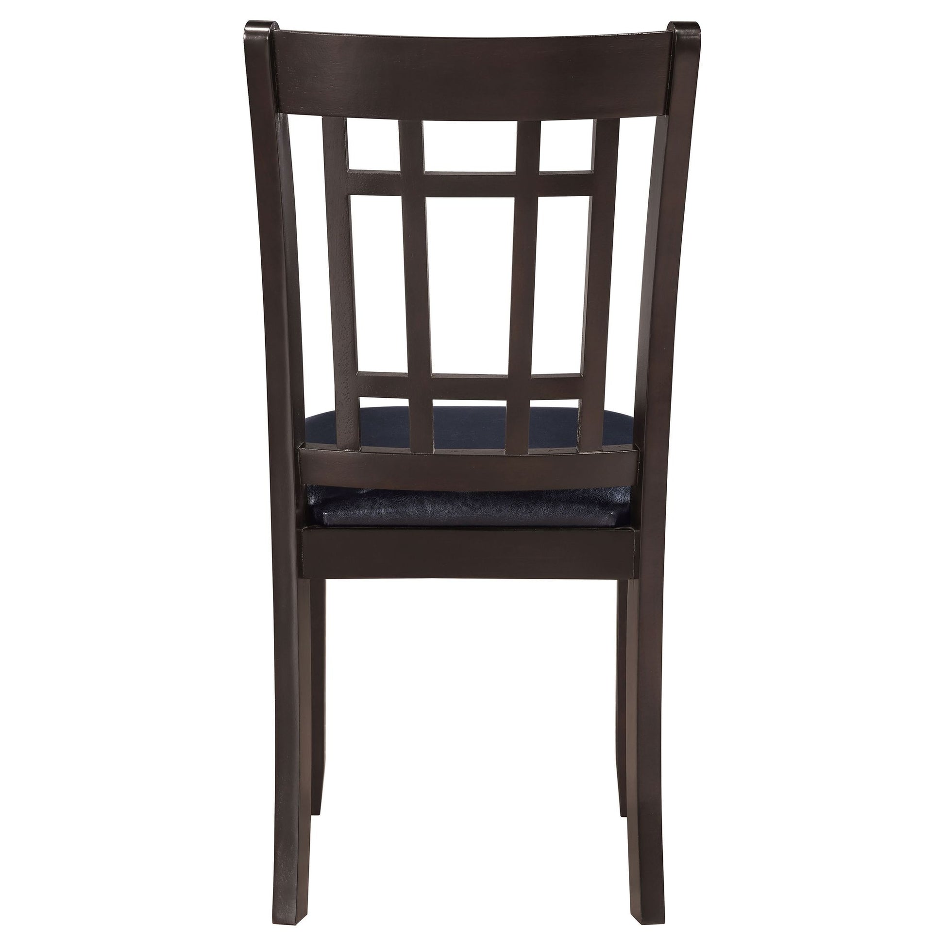 Espresso and Black Lattice Back Side Chairs (Set of 2) image 10