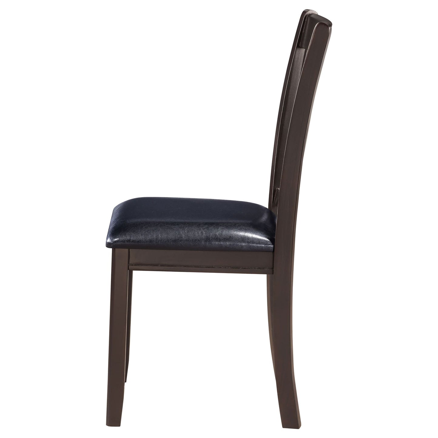 Espresso and Black Lattice Back Side Chairs (Set of 2) image 7
