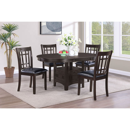 Espresso and Black Lattice Back Side Chairs (Set of 2) image 15