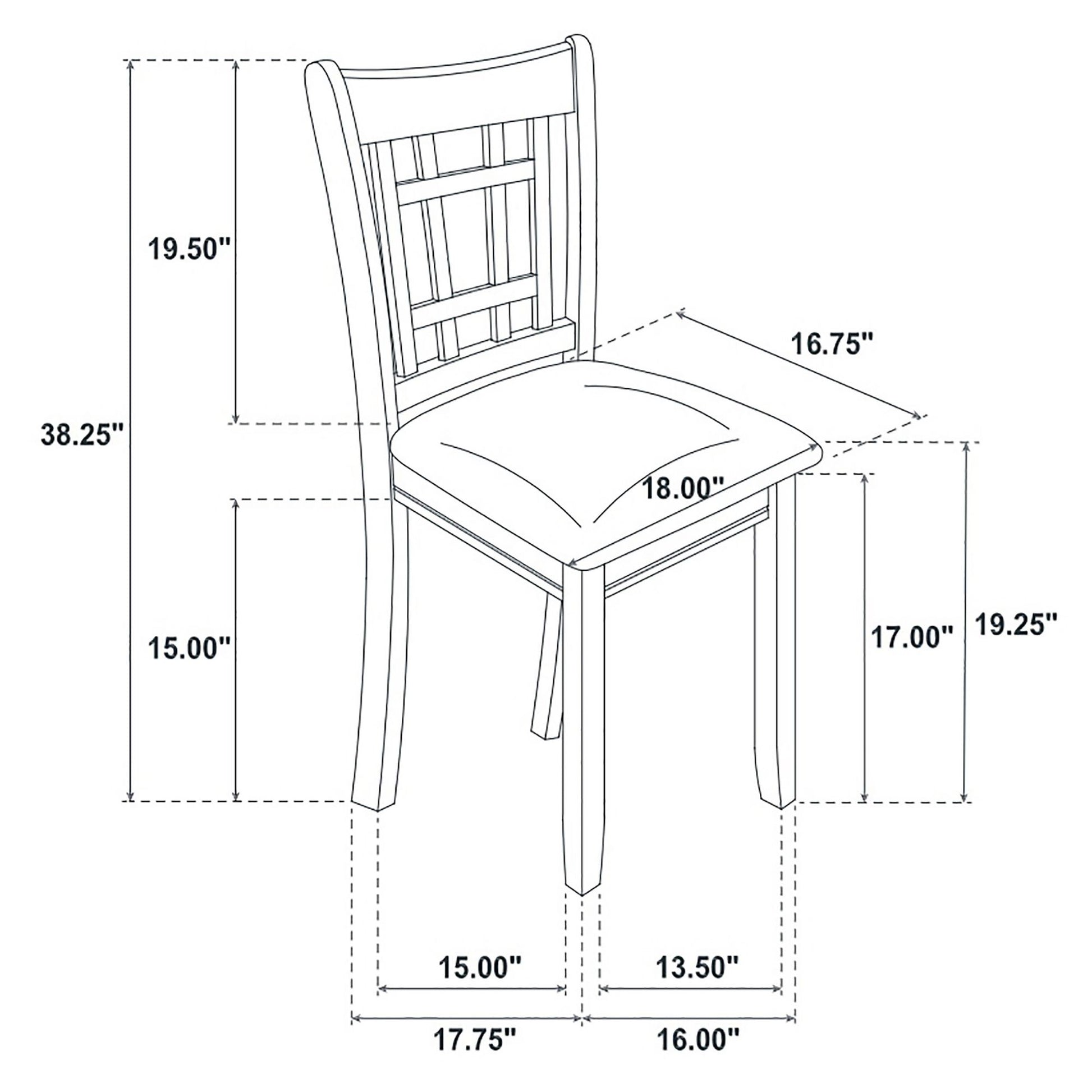Espresso and Black Lattice Back Side Chairs (Set of 2) image 14