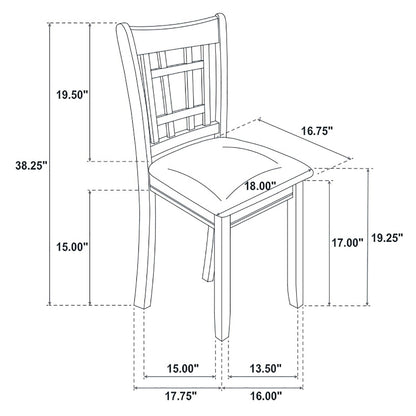 Espresso and Black Lattice Back Side Chairs (Set of 2) image 14