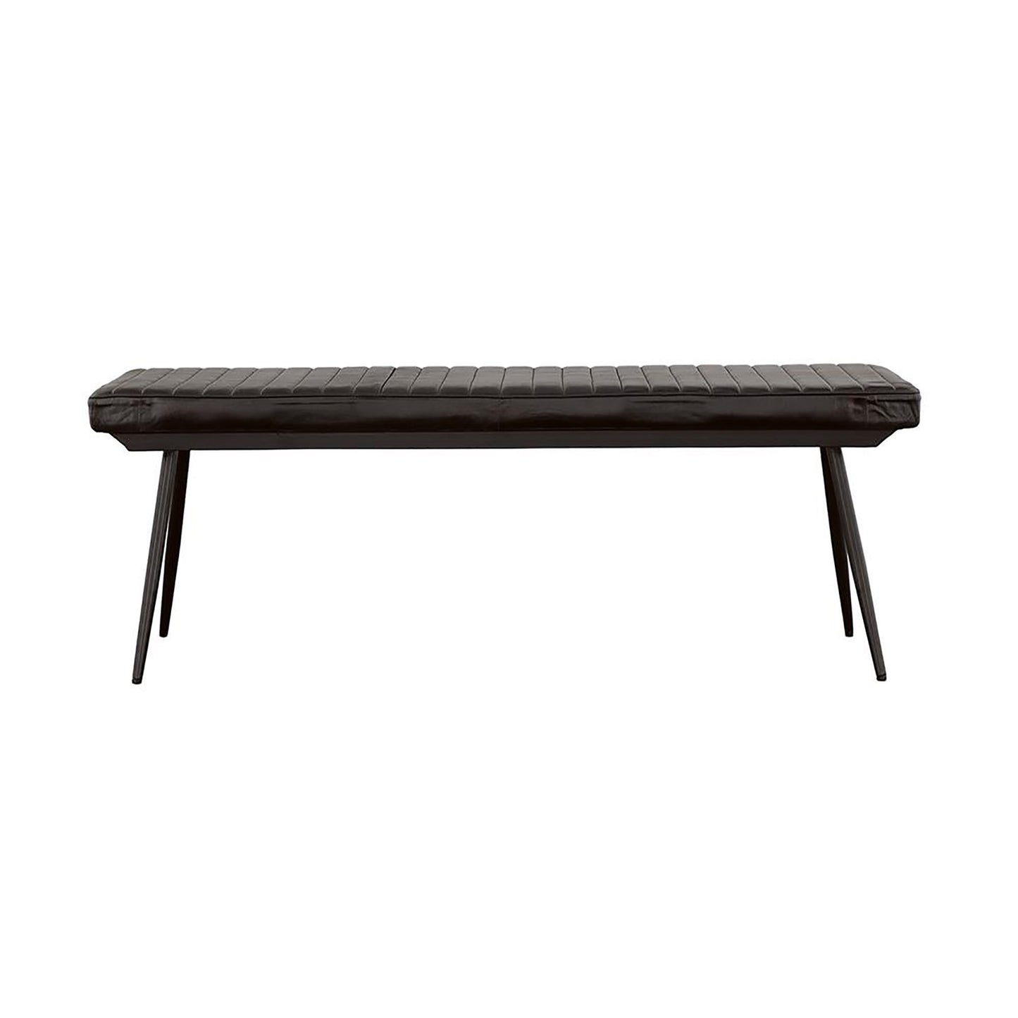 Espresso and Black Tufted Cushion Side Bench image 3