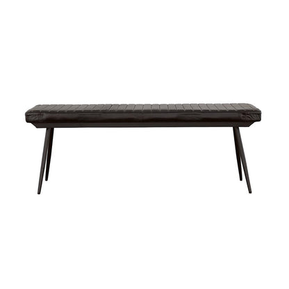 Espresso and Black Tufted Cushion Side Bench image 3