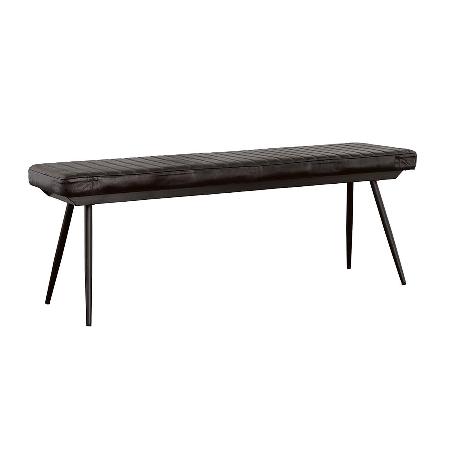 Espresso and Black Tufted Cushion Side Bench image 2