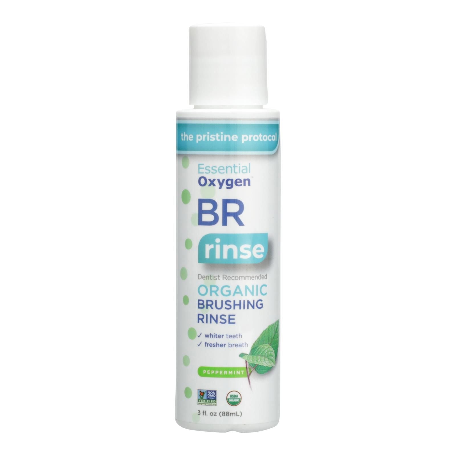 Essential Oxygen Brushing Rinse - Organic - Peppermint - 3 Oz image 1