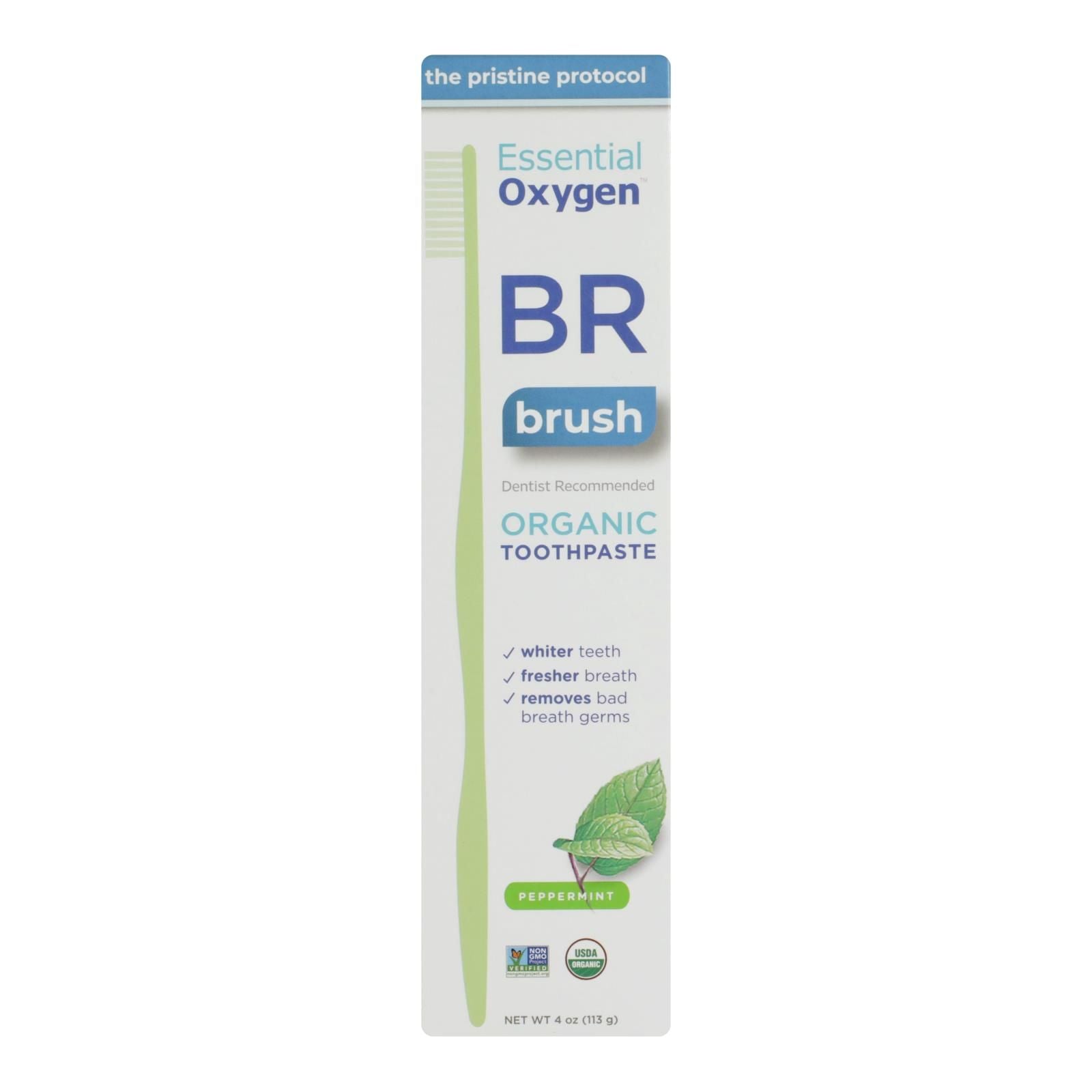 Essential Oxygen Toothpaste - Peppermint - Case Of 1 - 4 Oz. image 1