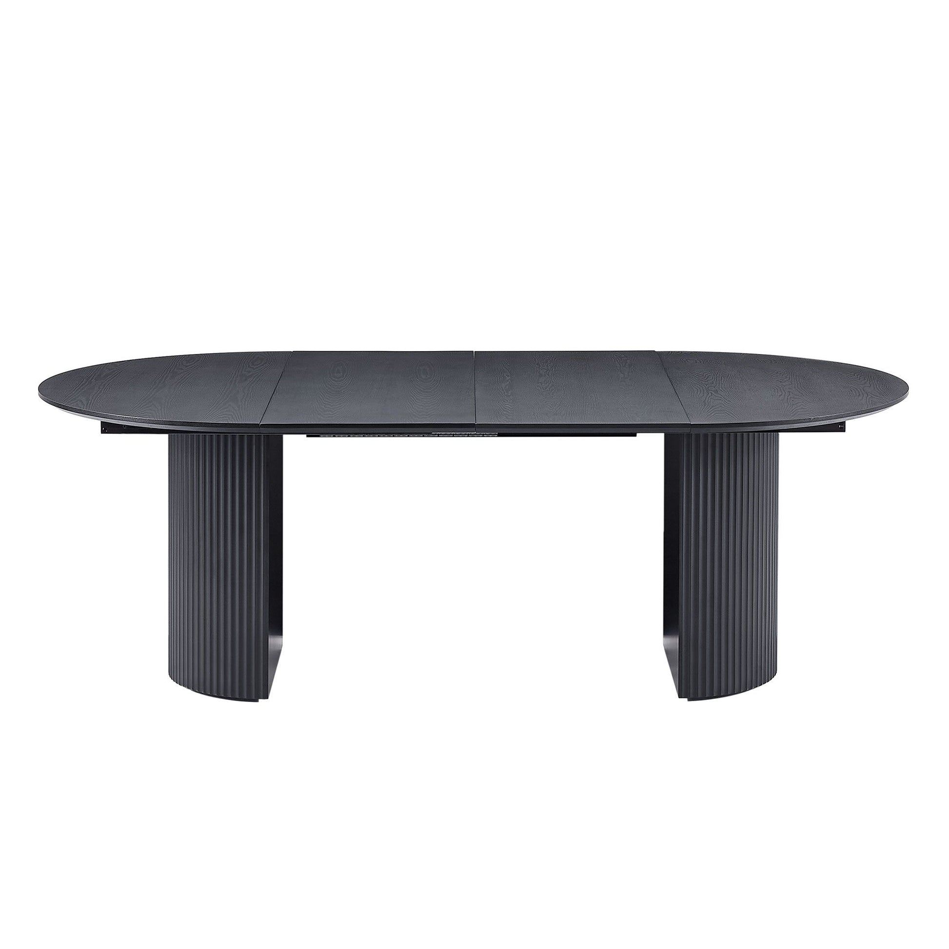 Expandable Dining Table,Solid Top Extending Table Modern Kitchen Table, Leisure Desk for Kitchen Dining Living Room Apar image 3