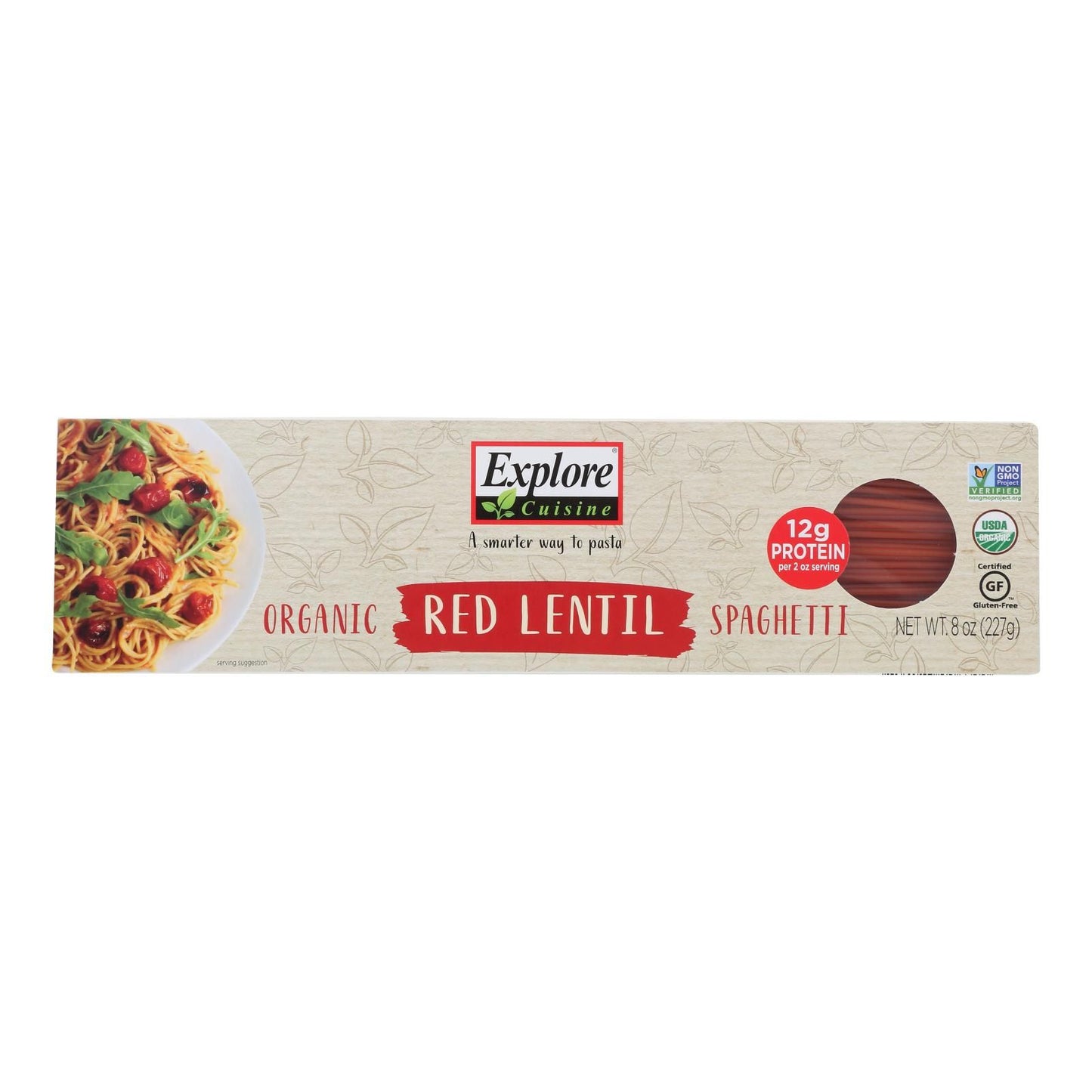 Explore Cuisine Organic Red Lentil Spaghetti - Spaghetti - Case Of 12 - 8 Oz. image 1