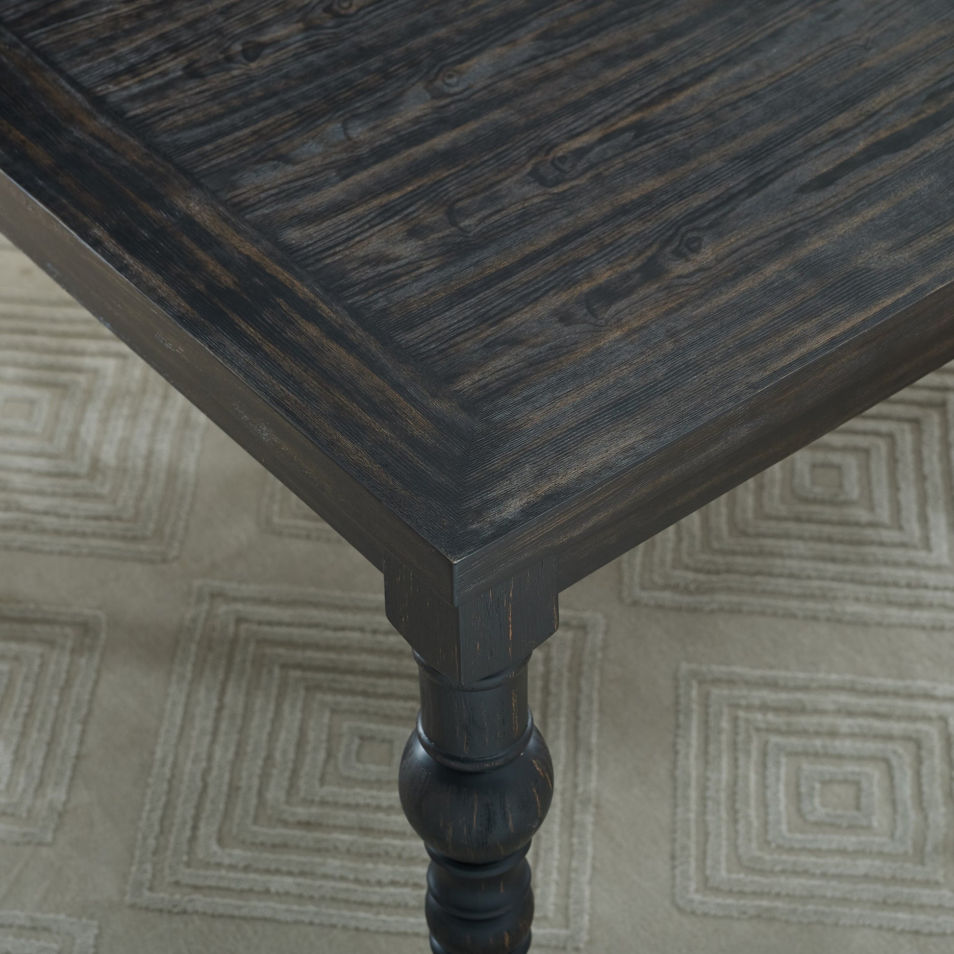 Leviton Urban Style Dark Wash Wood Dining Set: Table, 4 Chairs and Bench image 4