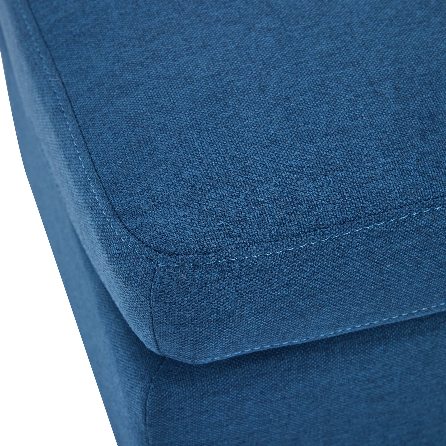 Upholstered Ottoman, Navy Blue image 5