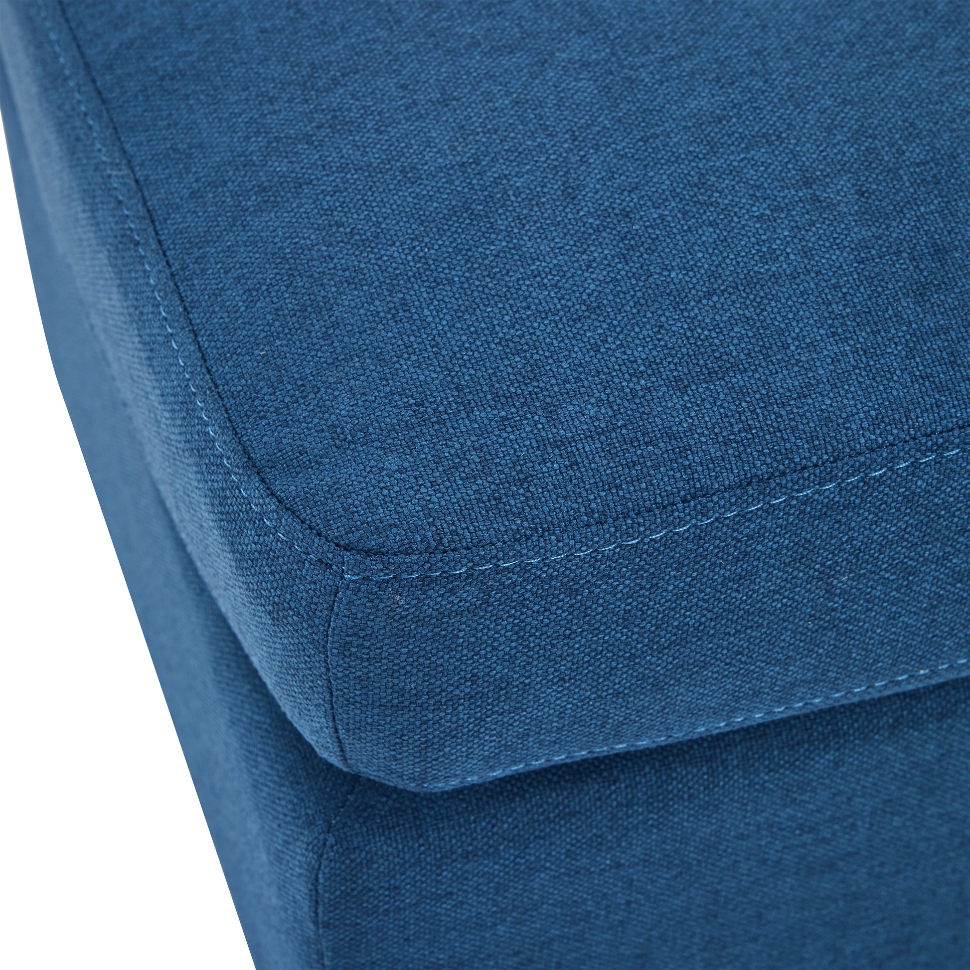 Upholstered Ottoman, Navy Blue image 5