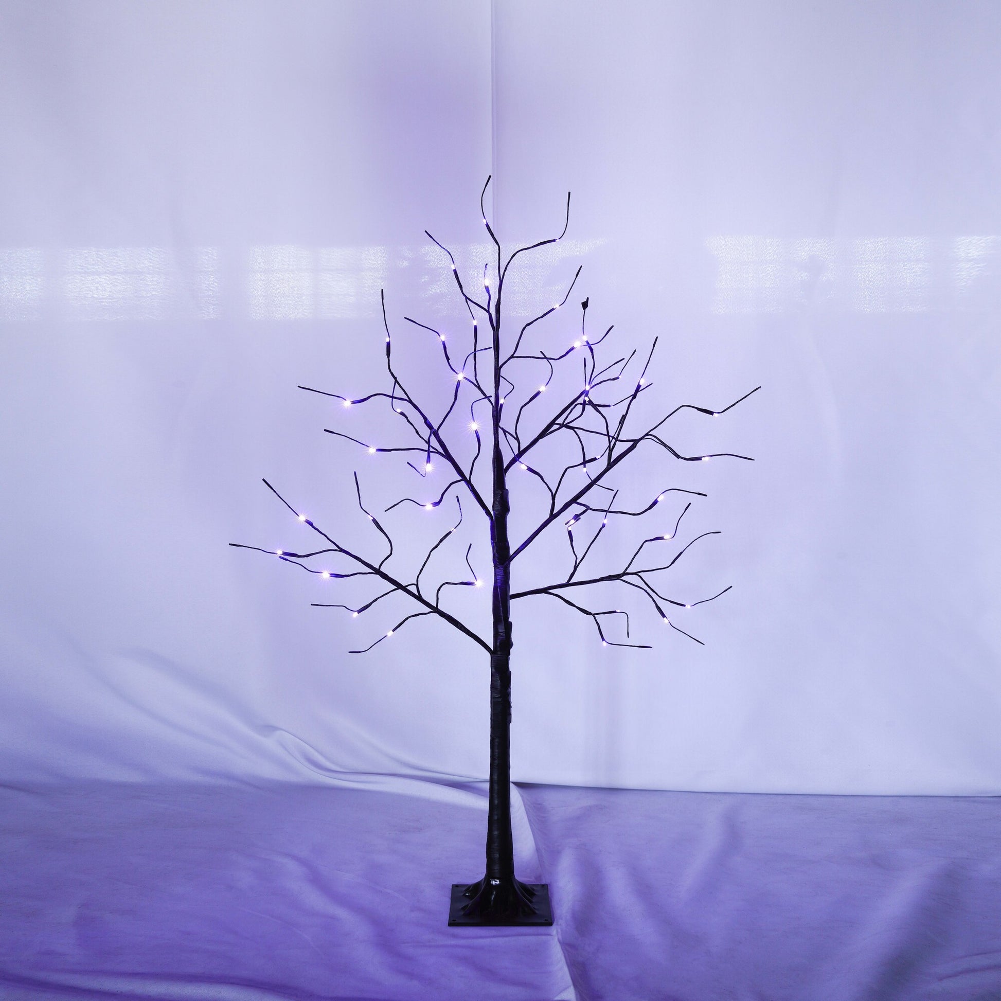 3 Pac Christmas Tree with Purple Lights, 4FT 5FT and 6FT, Lighted Black Tree for Christmas Decoration image 10