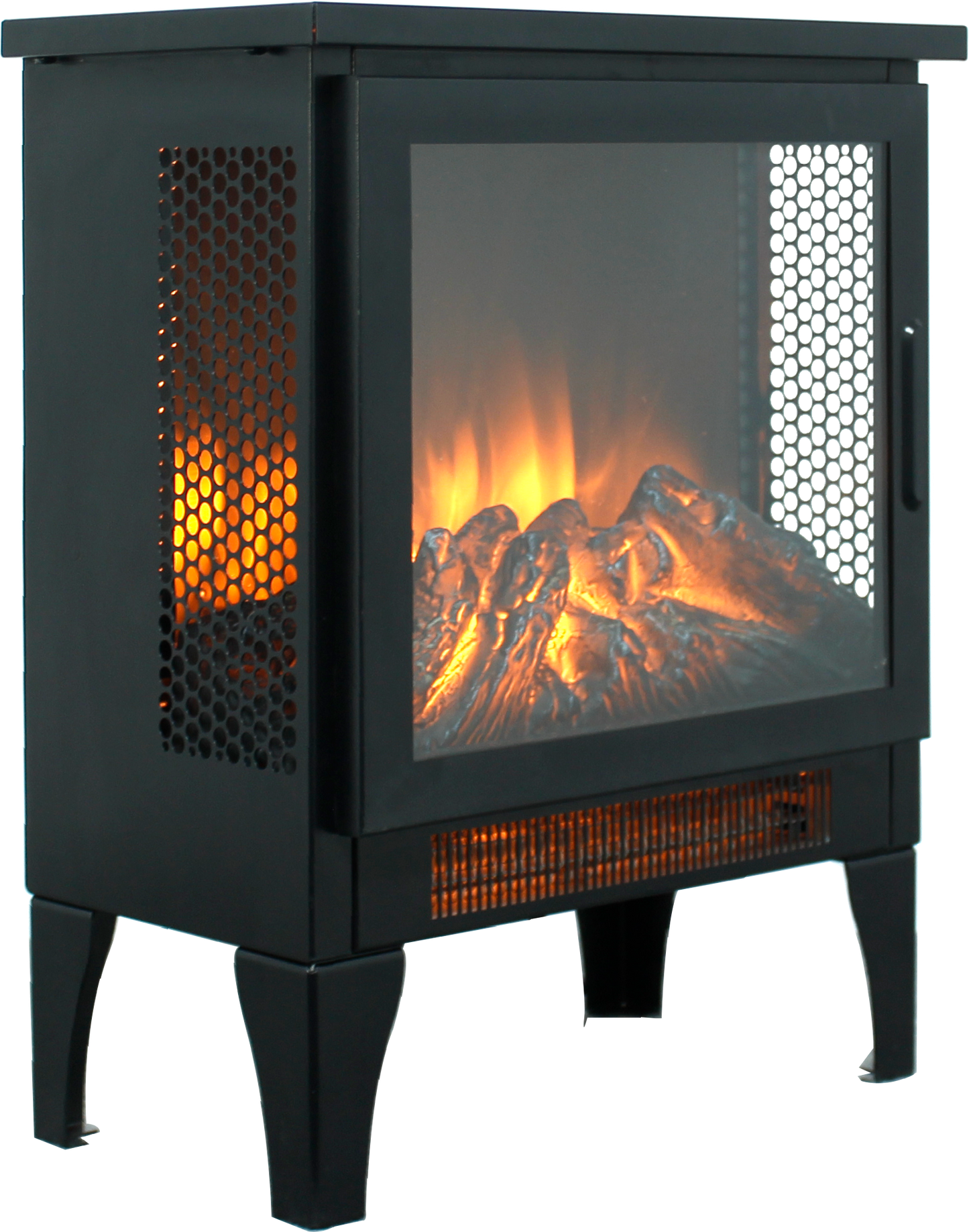 18 inch Freestanding Electric Fireplace Stove heater with 3D Flame effect image 1