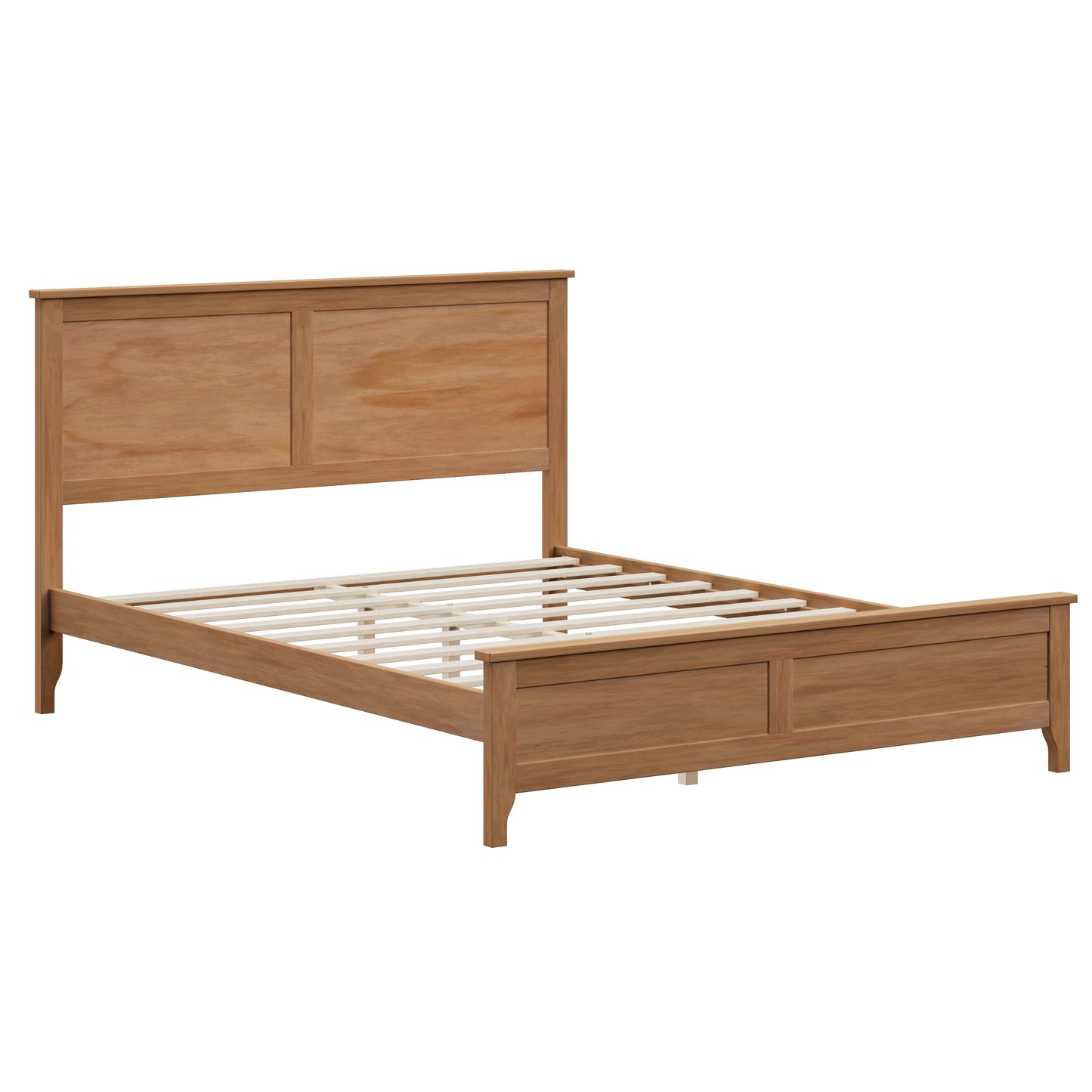 Modern Solid Wood Queen Size Platform Bed with Sturdy Wooden Slats Support,No Box Spring Needed, Seadrift(Old SKU:N701P301000N) image 6