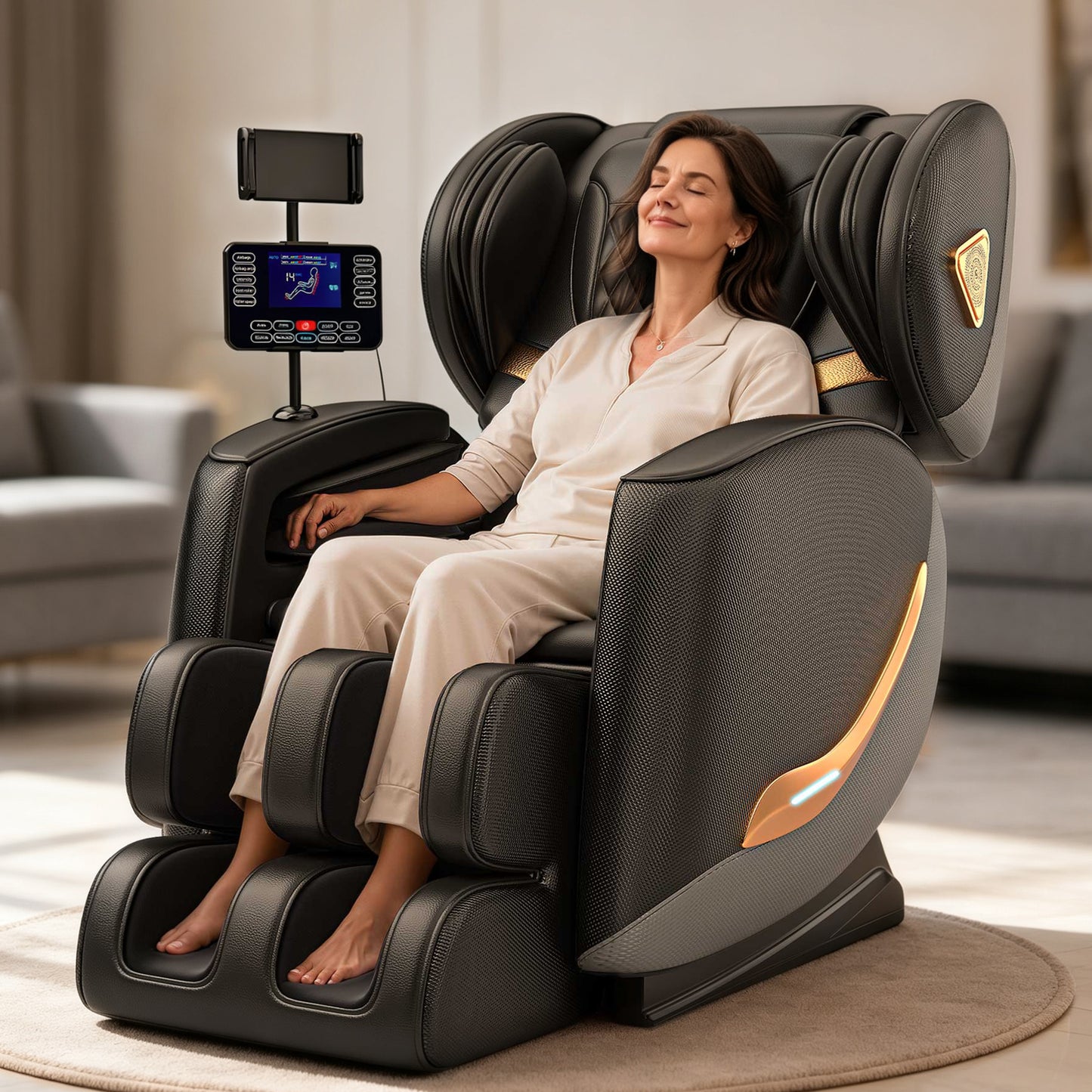 Massage Chair Full Body and Recliner, Zero Gravity Massage Chairs, 8 Fix Rollers, Airbags, Heating, Foot Massage, Auto Modes, Bluetooth Speaker and Touch Control Screen for Home and Office image 3