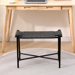 Vanity Stools Handwoven Paper Rope Ottoman for Entryway Natural Footstool for Living Room  (Natural)